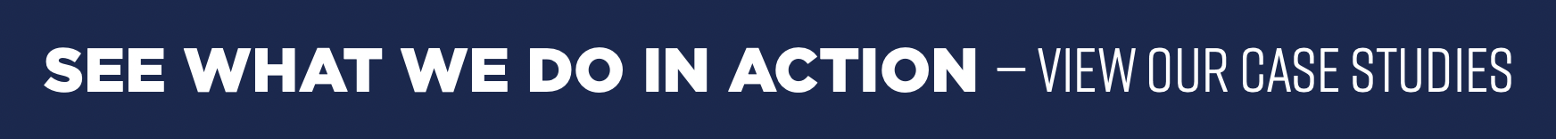 See what we do in action - Case Studies